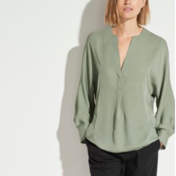 Vince Tops - FLASH SALE! HP💕 Vince Silk Placket V-neck  Blouse